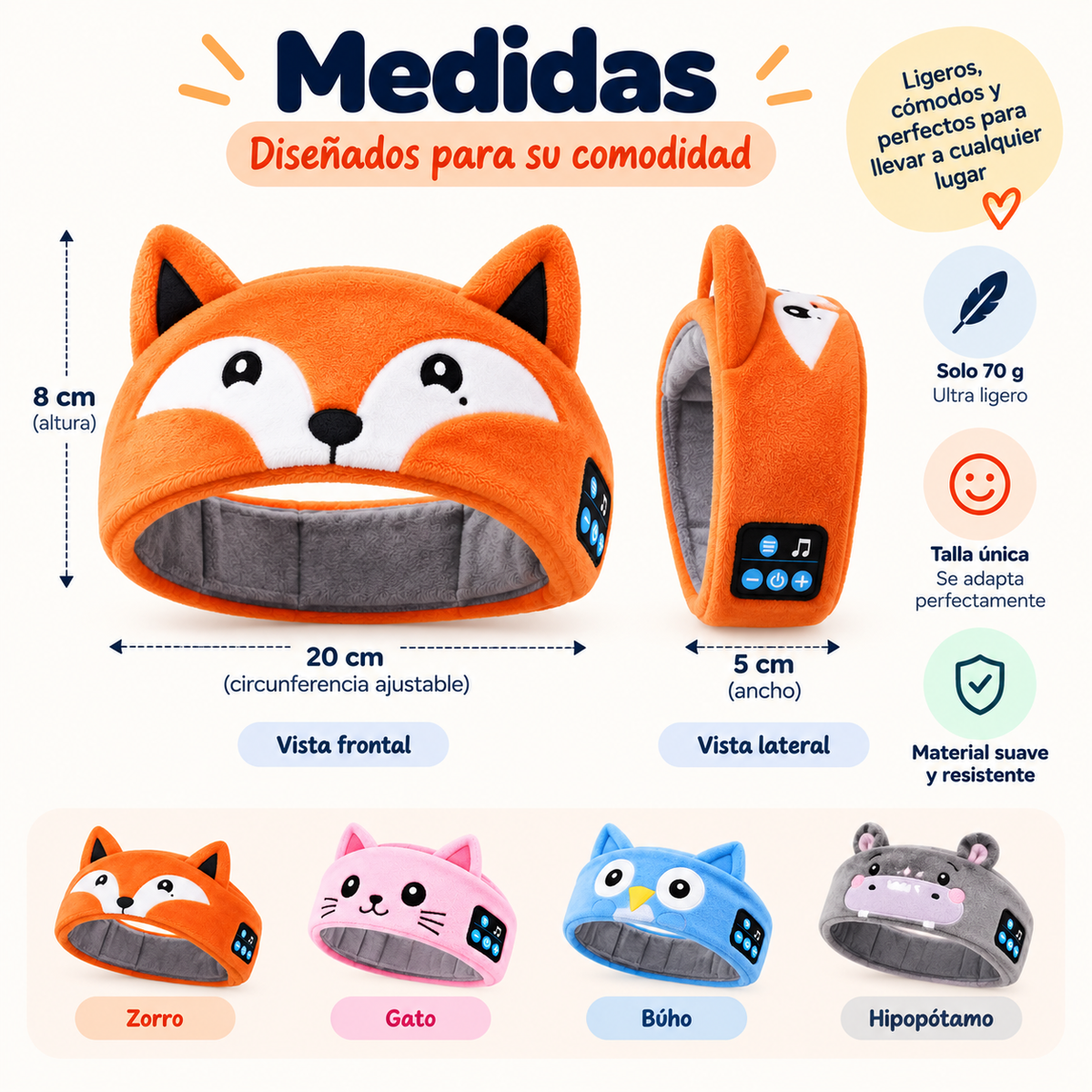 Diadema Bluetooth de Niños para Dormir